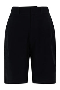 YMC men’s shorts Carax black high-waisted tailored shorts with structured design and subtle side pleats