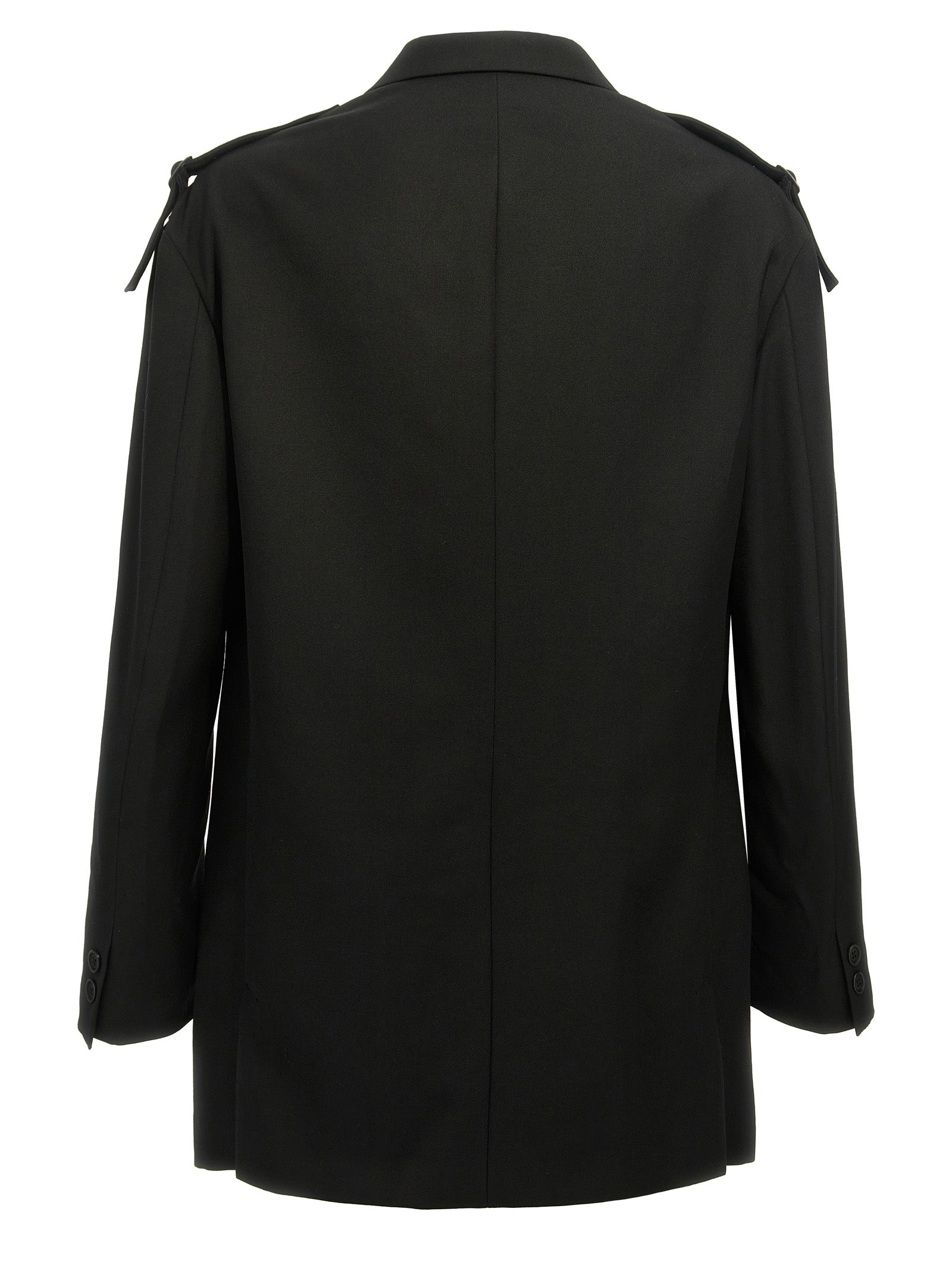 YOHJI YAMAMOTO - YOHJI YAMAMOTO - Single-breasted blazer with strap detail - Men’s Clothing