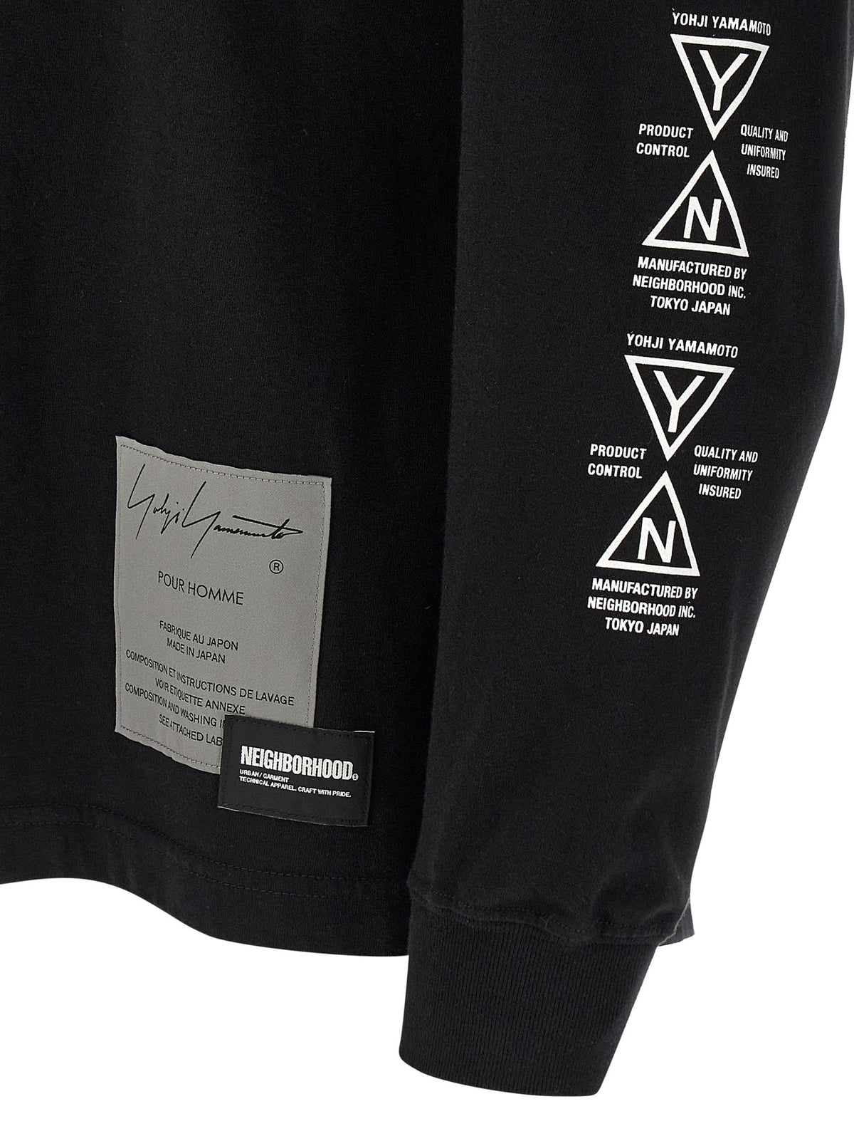 YOHJI YAMAMOTO Yohji Yamamoto × NH LS Tee Shirt Black