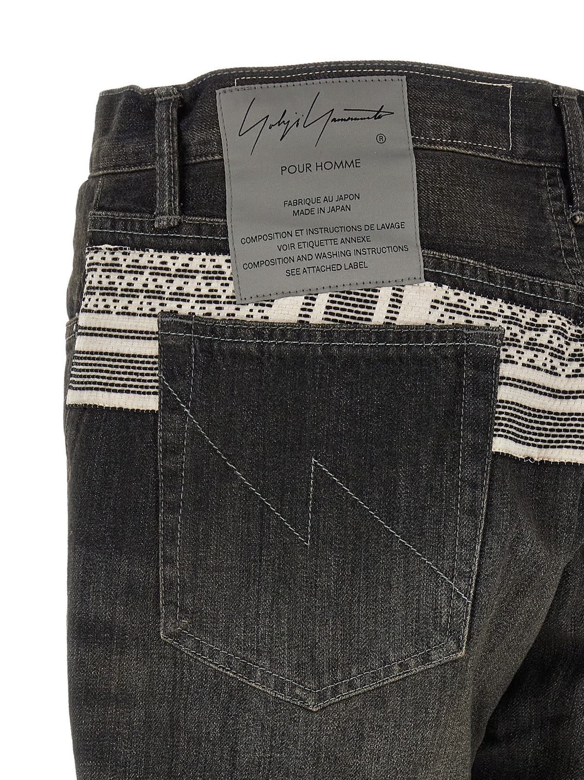 YOHJI YAMAMOTO Yohji Yamamoto Savege Denim Jeans × Black