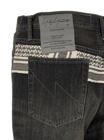 YOHJI YAMAMOTO Yohji Yamamoto Savege Denim Jeans × Black