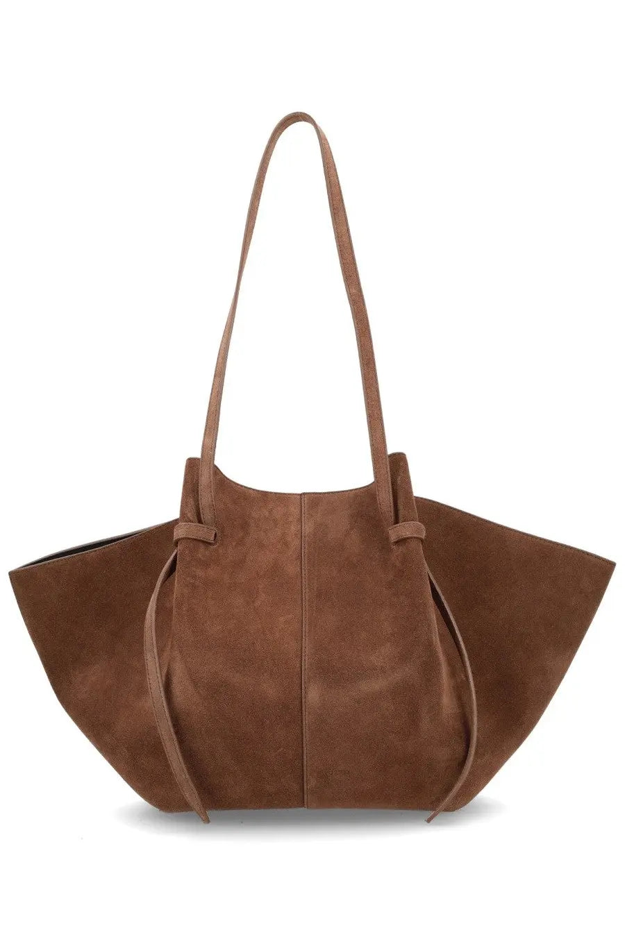 Yuzefi womens large mochi bag brown suede tote bag with long handles and drawstring closure
