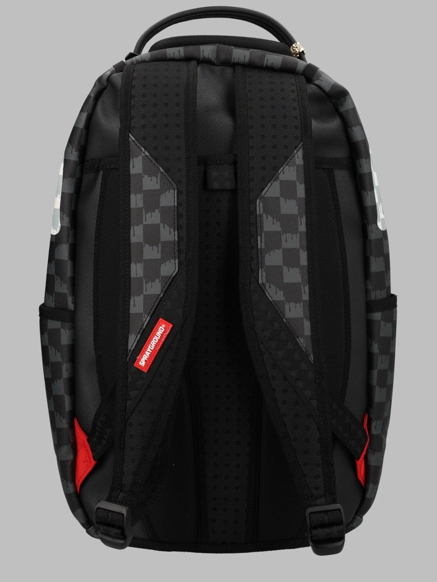 Sprayground Unisex Zaino Black and White Drip Check Shark Multicolor