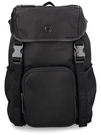 BOSS Men's Backpack with Monogramma Black