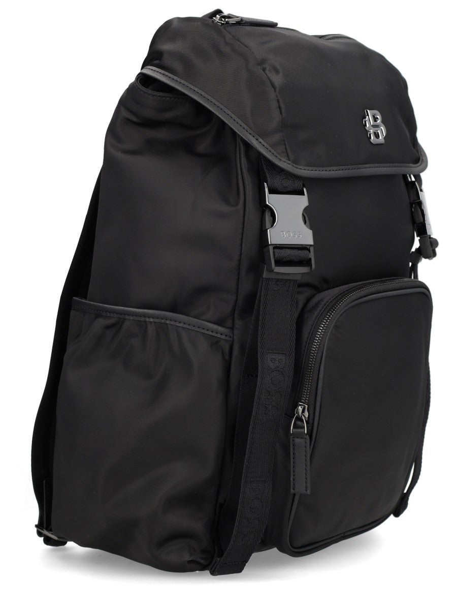 BOSS Men's Backpack with Monogramma Black