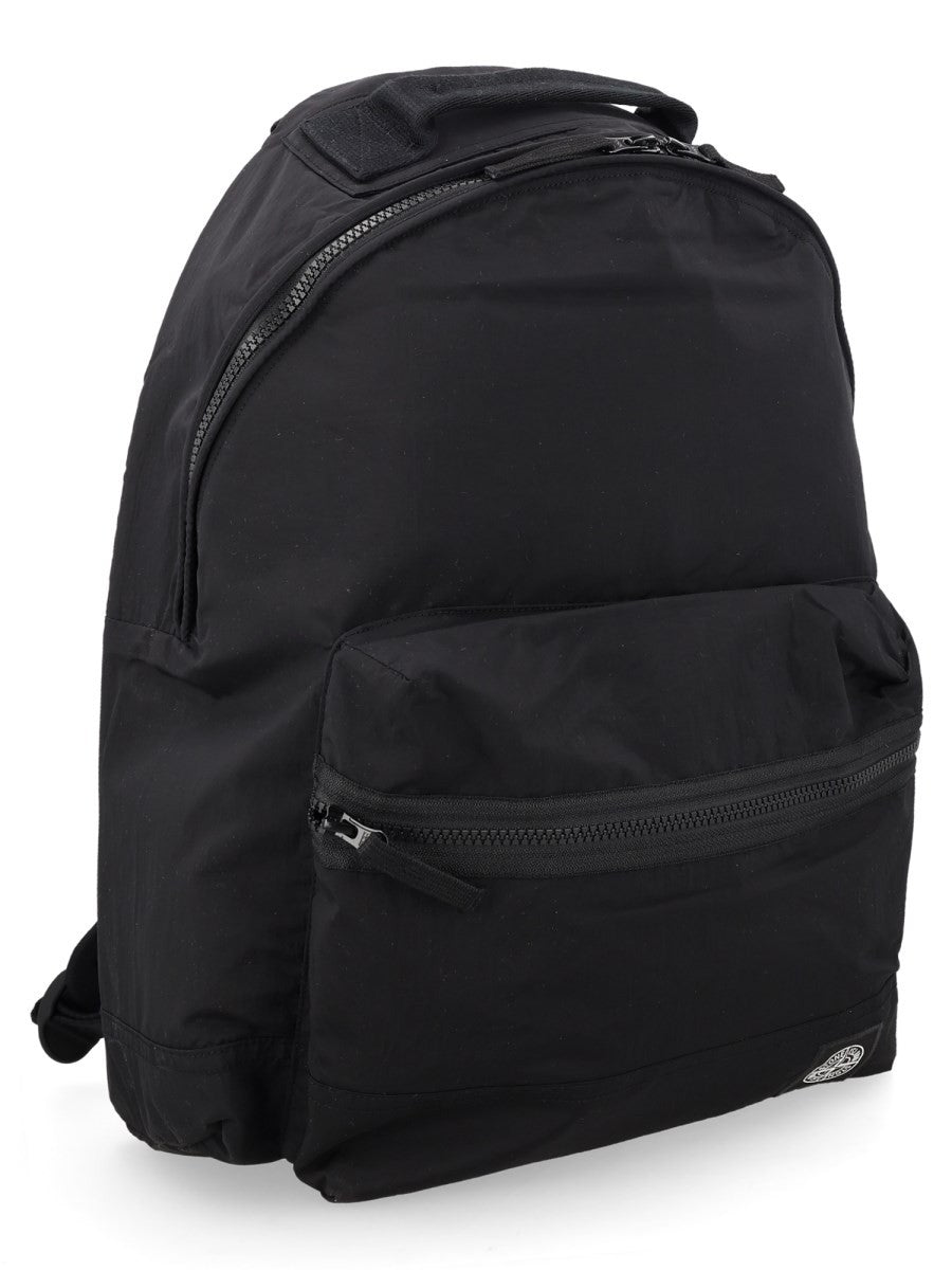 Stone Island Men's Zaino in Tessuto Nylon Econyl Black