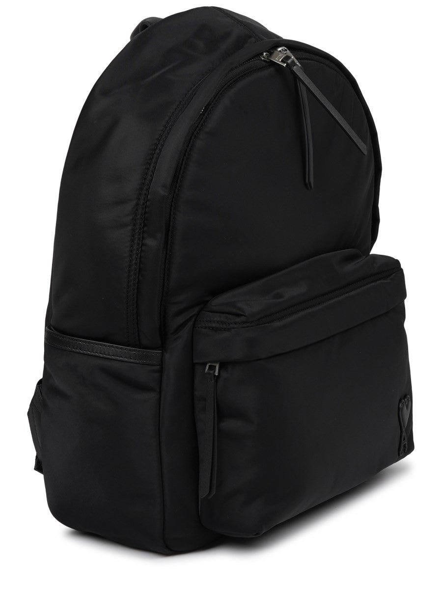Ami Paris Unisex Marcel Backpack Black