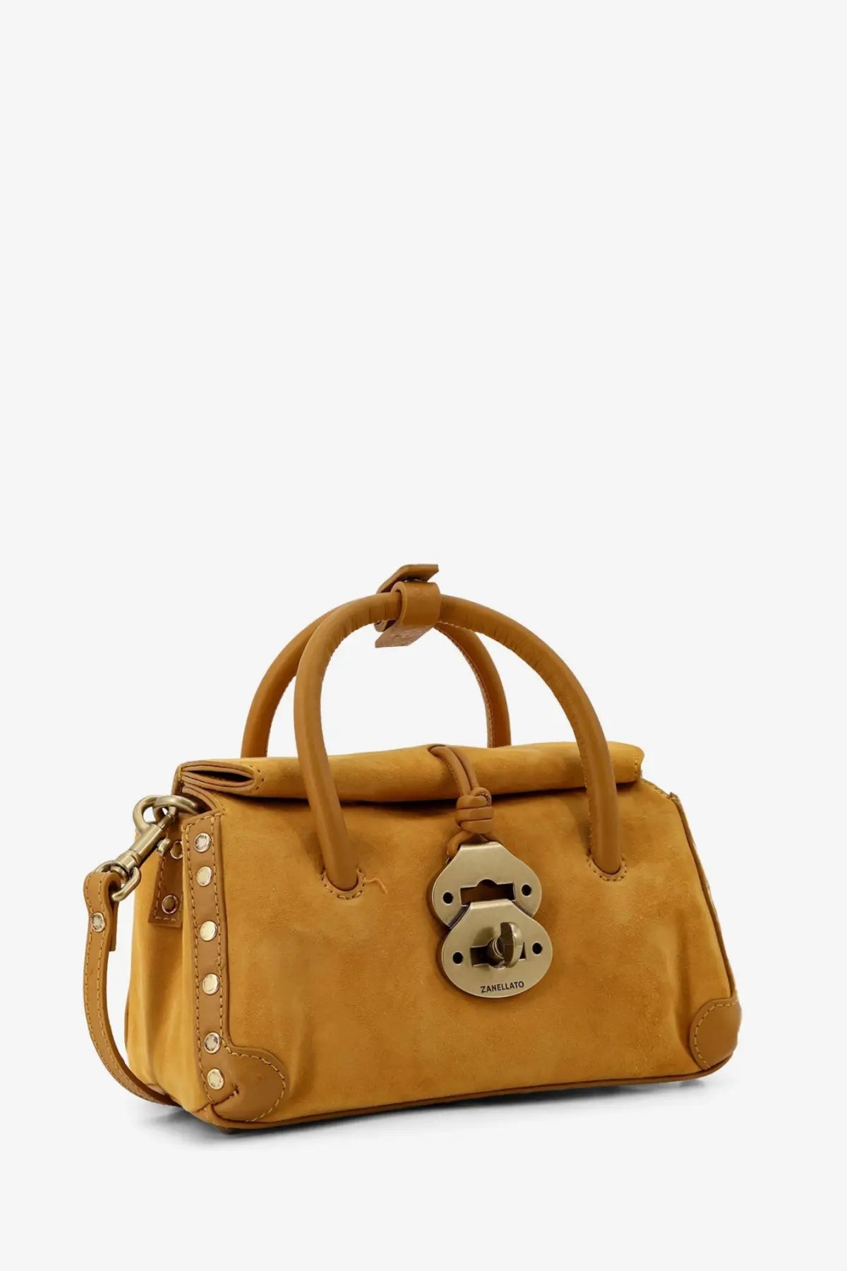 Zanellato Women's Dotta Baby Suede Crossbody Bag Yellow, view 3