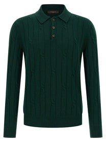ZANONE - ZANONE - Braided wool polo shirt - Men’s Tops