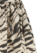 Ganni Zebra Denim Dress Gold, view 4