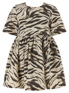 Ganni Zebra Denim Dress Gold