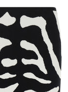 Moschino Zebra Intarsia Skirt White, view 3