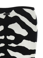 Moschino Zebra Intarsia Skirt White, view 4