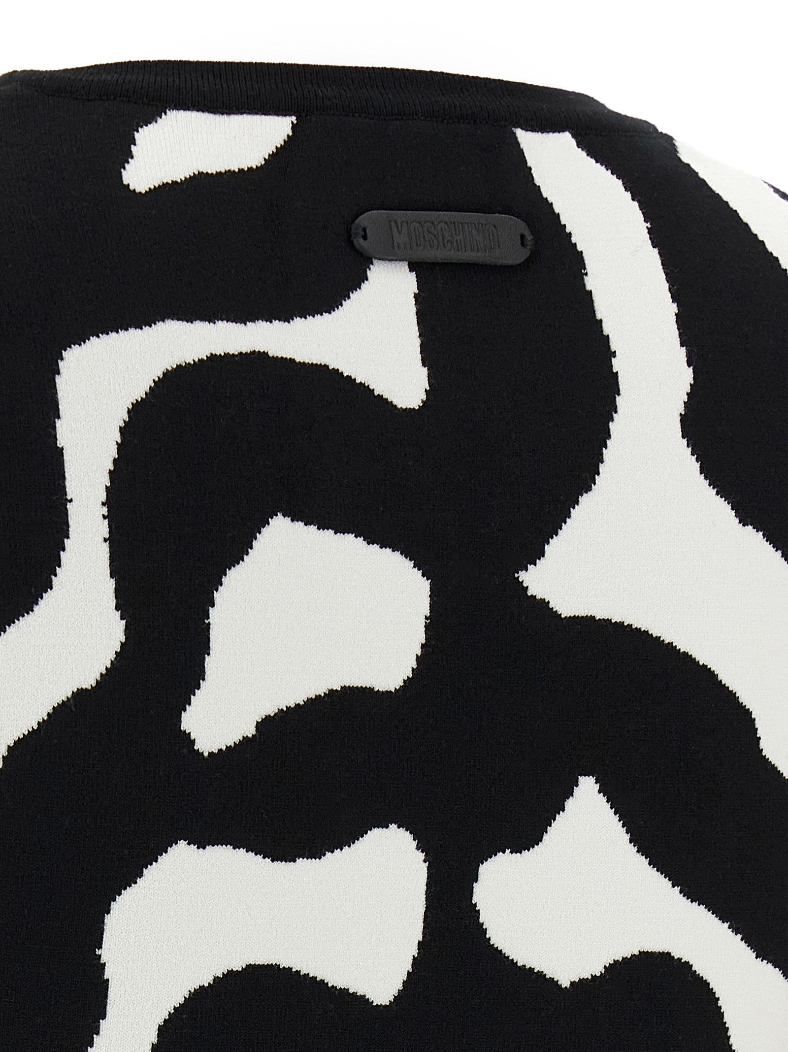 Moschino Zebra Intarsia Sweater Black