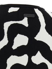 Moschino Zebra Intarsia Sweater Black