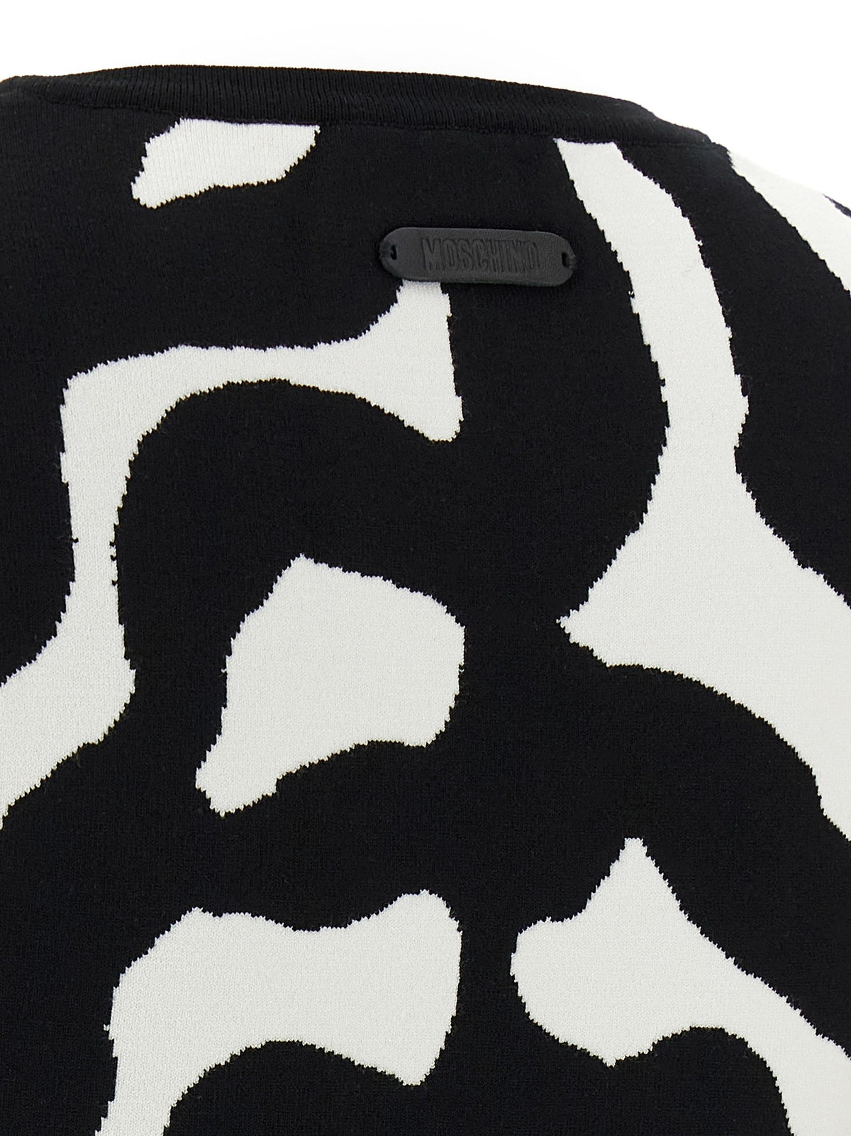 Moschino Zebra Intarsia Sweater Black, view 4