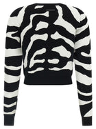 Moschino Zebra Intarsia Sweater Black, view 2