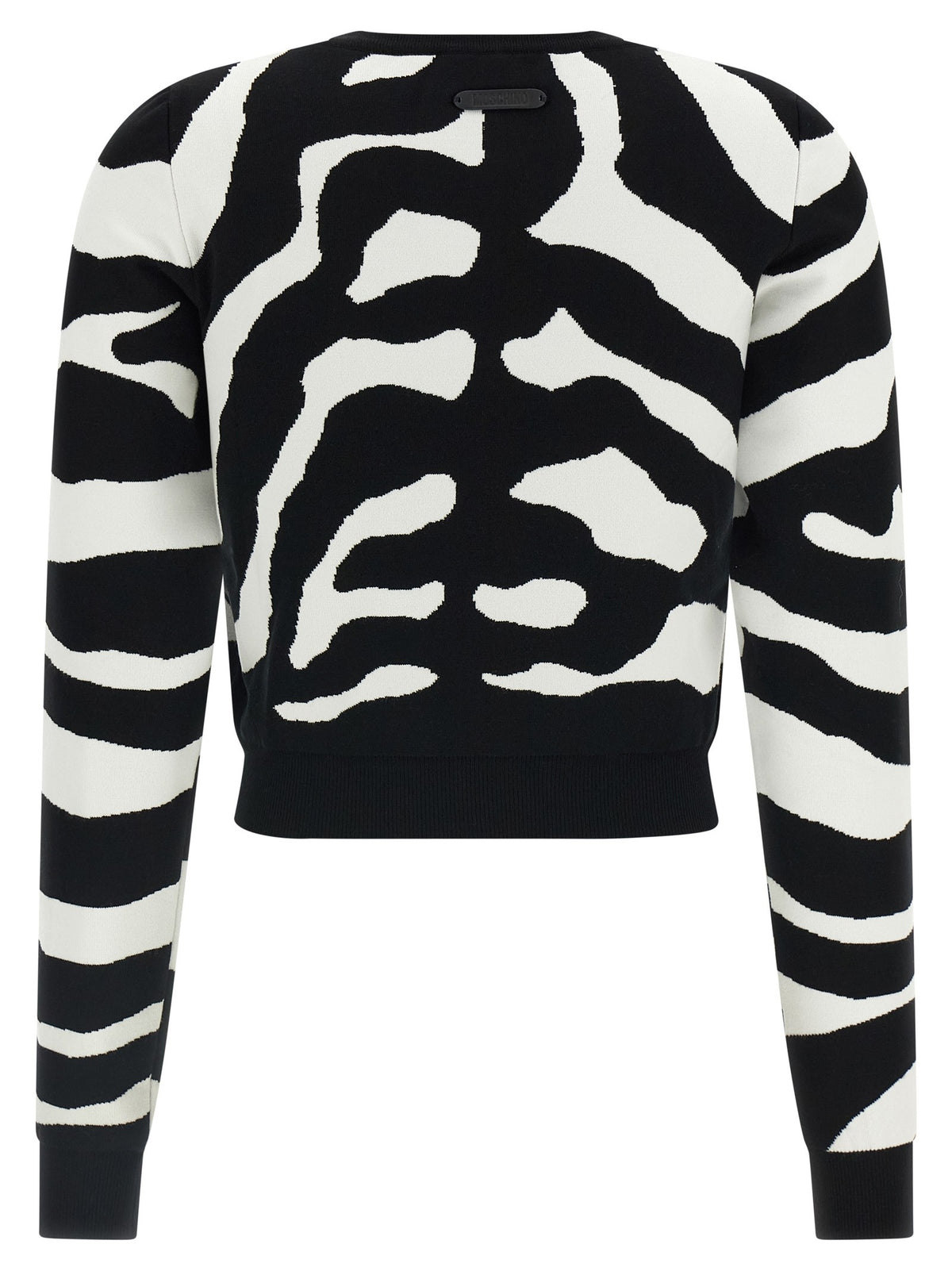 Moschino Zebra Intarsia Sweater Black, view 2
