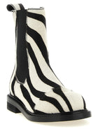 Moschino Zebra Pony Ankle Boots White, view 2