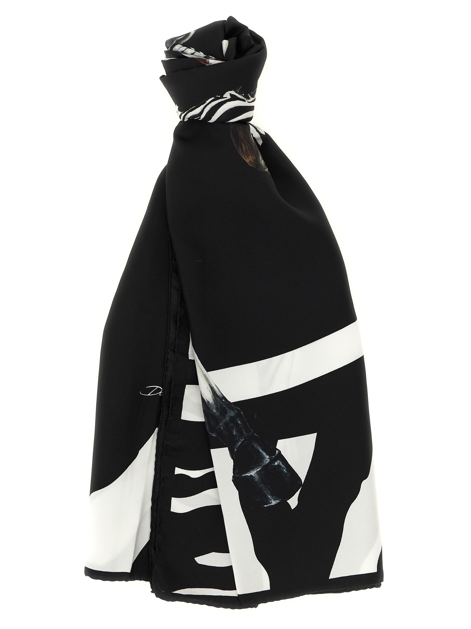 Dolce &amp; Gabbana Zebra Print Scarf White