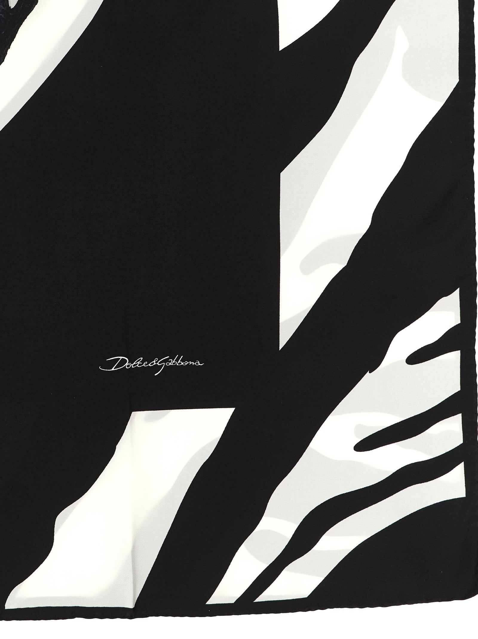 Dolce &amp; Gabbana Zebra Print Scarf White