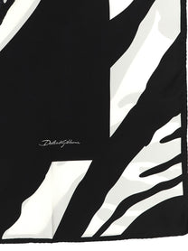 Dolce &amp; Gabbana Zebra Print Scarf White