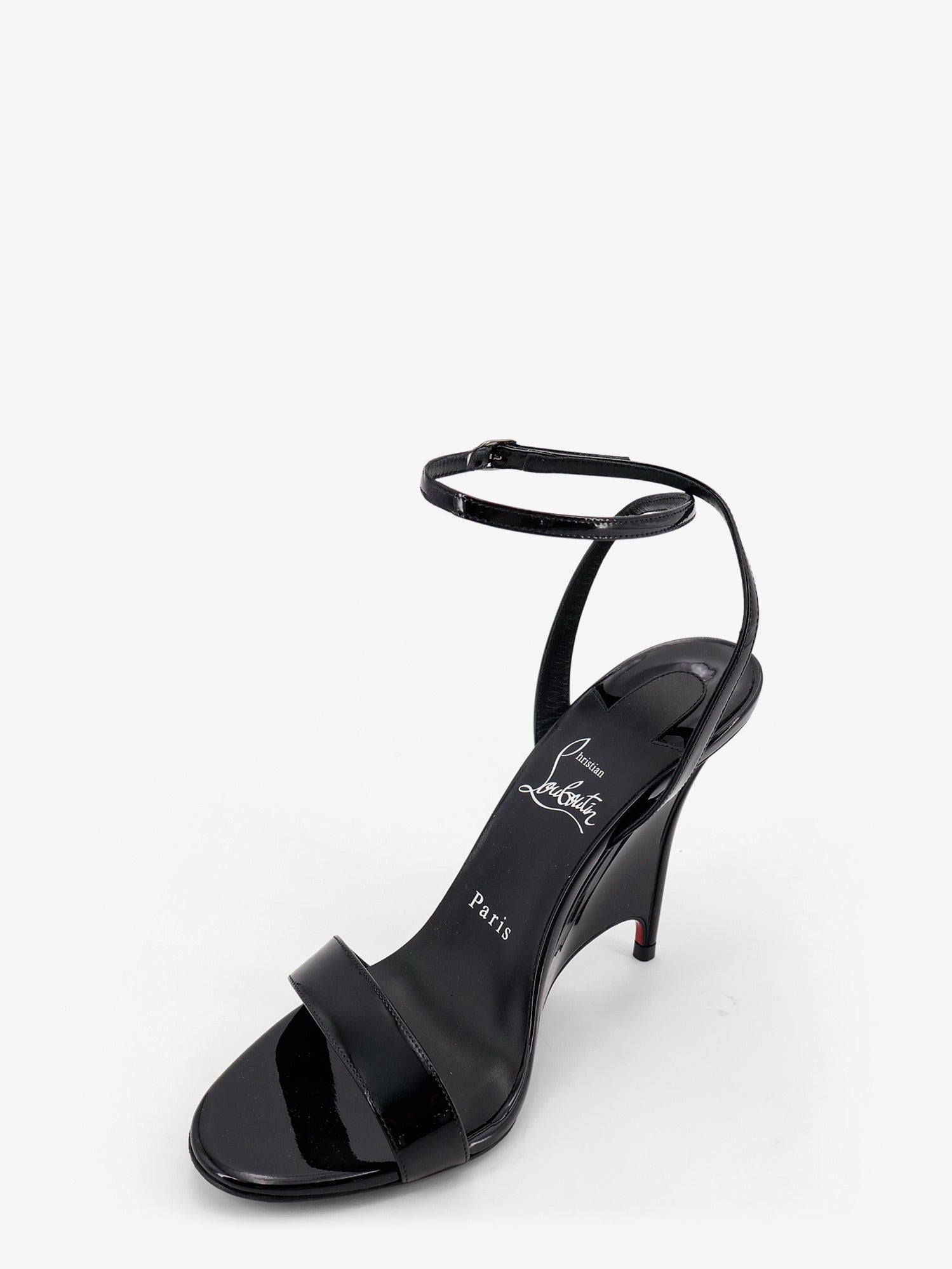 Christian Louboutin Women's Zeezeenella Leather Sandals Black