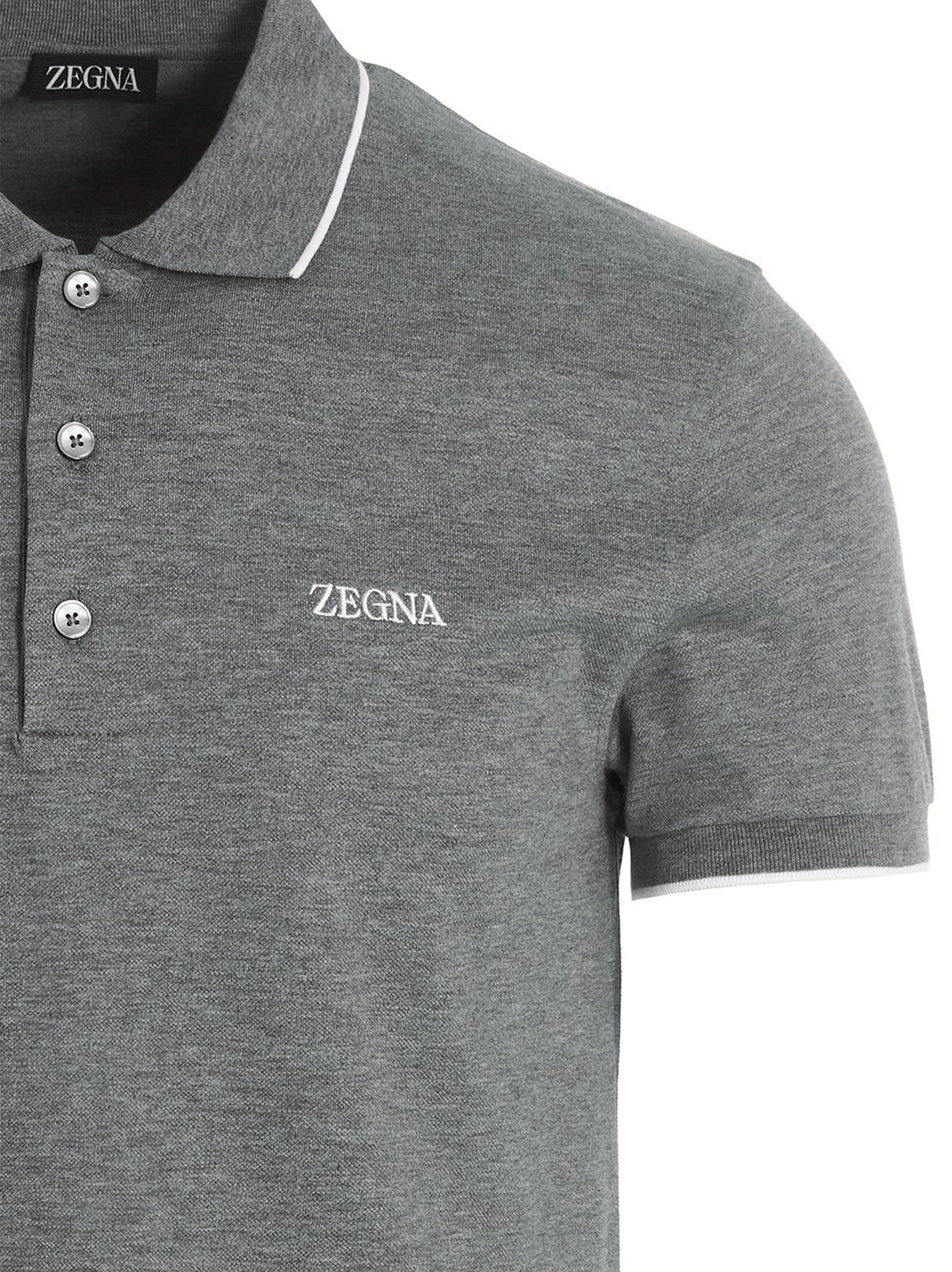 ZEGNA - ZEGNA - Logo embroidery polo shirt - Men’s Tops