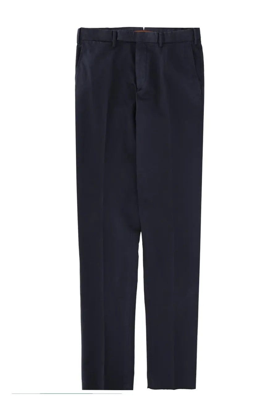 Zegna men’s pantalone sartoriale in cotone blue dark navy formal trousers with sleek straight-leg cut and subtle pleats