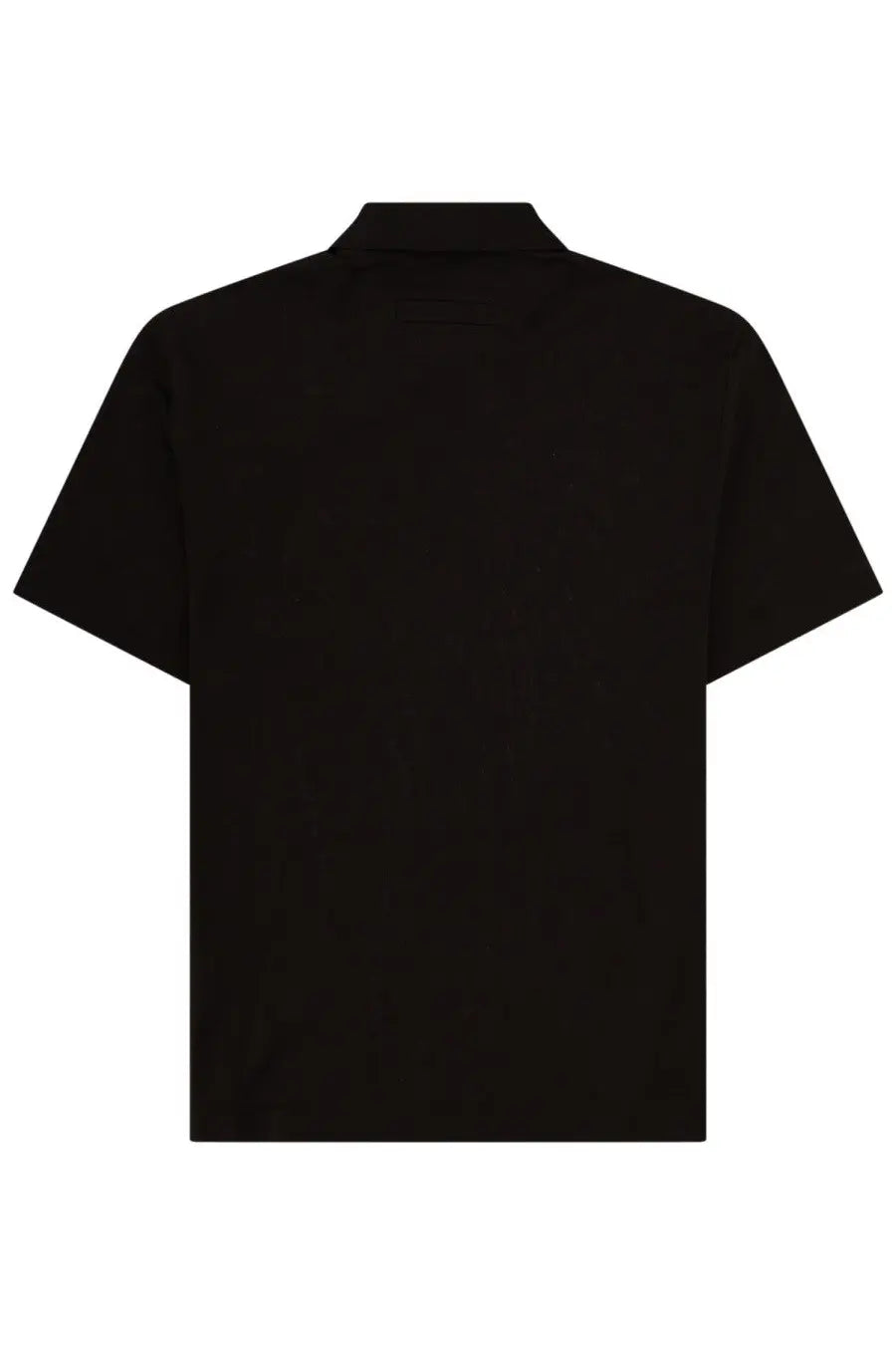 Zegna men’s regular fit polo shirt in black with short sleeves and classic collar solid color design