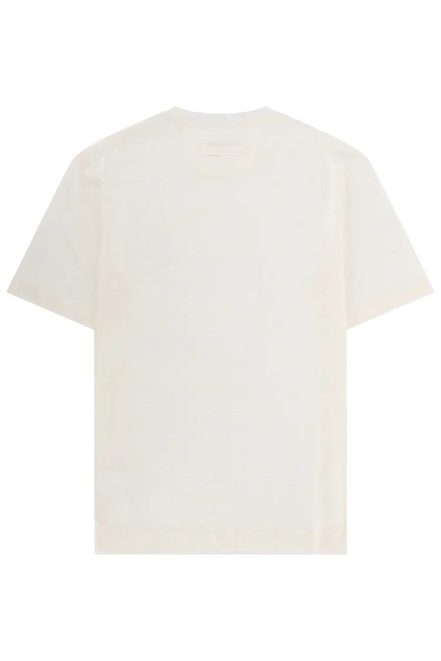 Off-white cotton t-shirt with crew neck and short sleeves in Zegna men’s shirt Oasi in Lino white