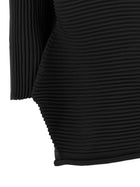 Pleats Please Issey Miyake Zig Zag Knit Blouse Black