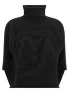 Pleats Please Issey Miyake Zig Zag Knit Blouse Black