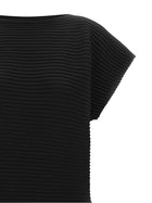 Pleats Please Issey Miyake Zig Zag Knit Dress Black