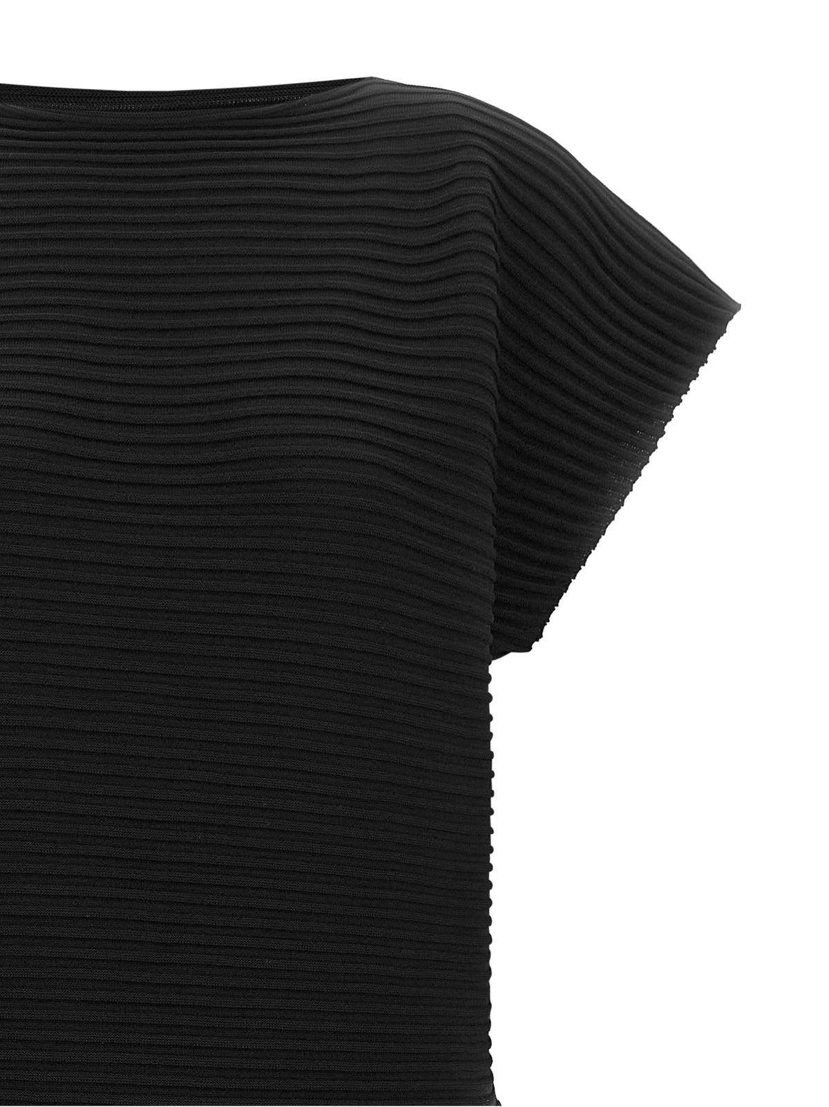 Pleats Please Issey Miyake Zig Zag Knit Dress Black