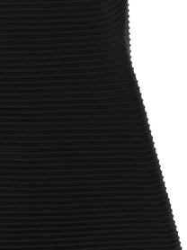 Pleats Please Issey Miyake Zig Zag Knit Dress Black