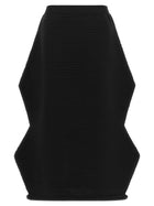 Pleats Please Issey Miyake Zig Zag Knit Skirt Black