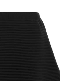 Pleats Please Issey Miyake Zig Zag Knit Skirt Black
