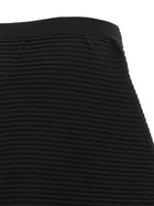 Pleats Please Issey Miyake Zig Zag Knit Skirt Black