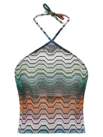 Missoni Zig Zag Knit Top Gold