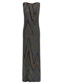 Missoni Zigzag Dress Gold