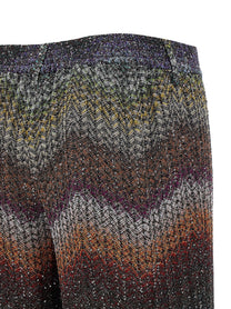 Missoni Zigzag Lamé Viscose Pants Gold