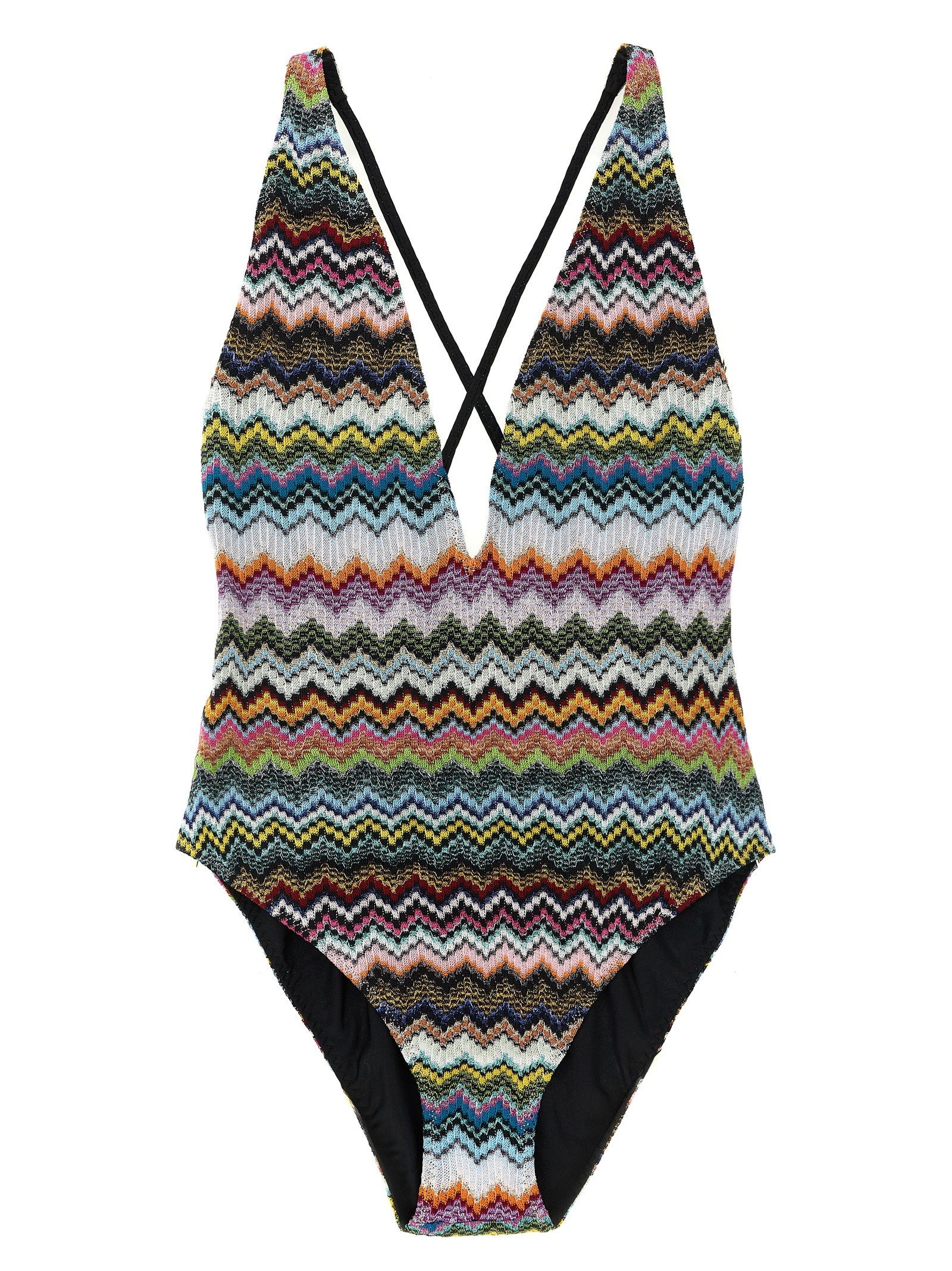 Missoni Zigzag One Piece Swimsuit Gold