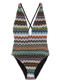 Missoni Zigzag One Piece Swimsuit Gold
