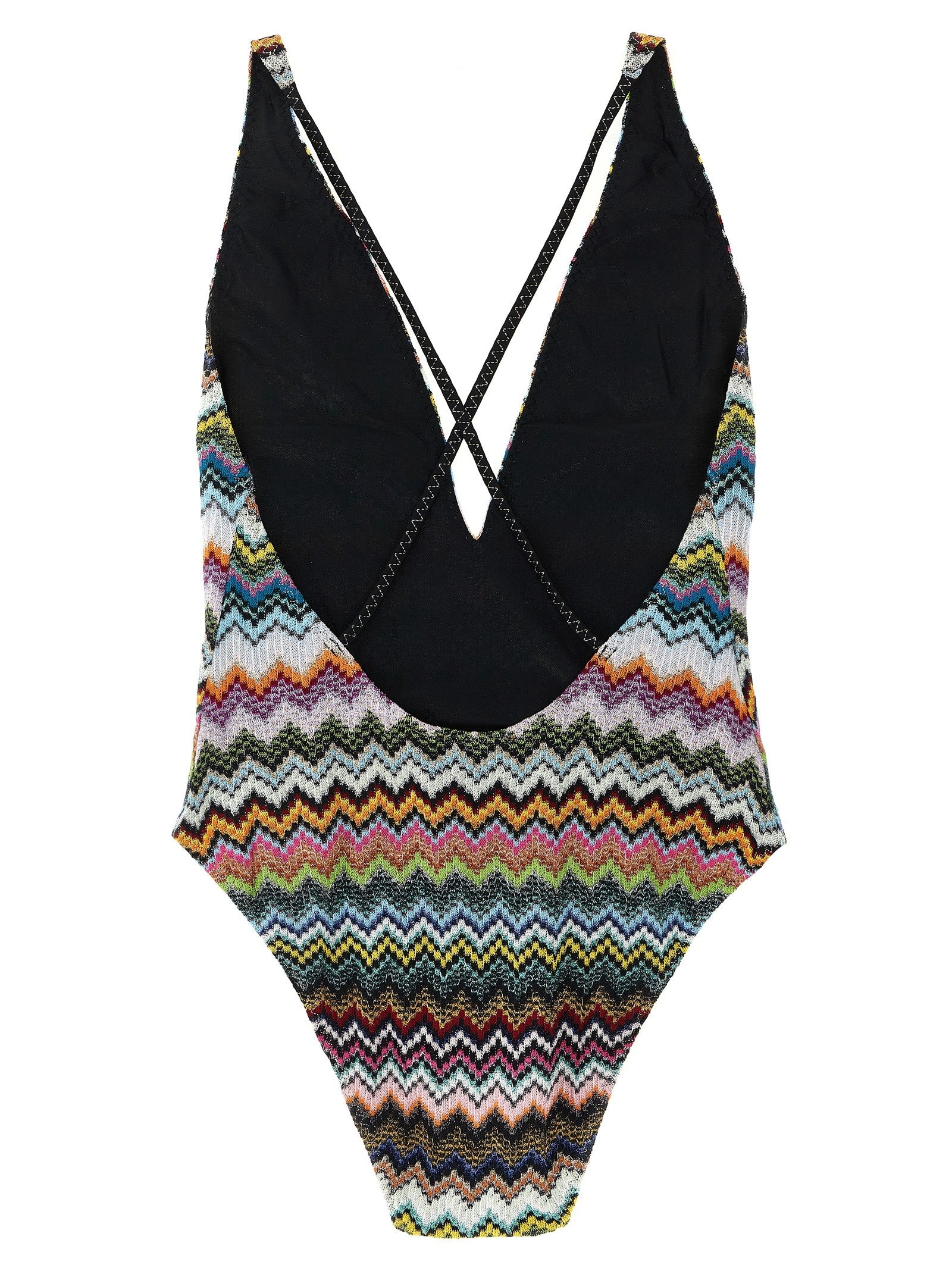 Missoni Zigzag One Piece Swimsuit Gold