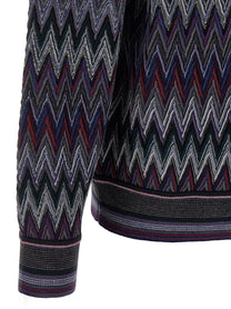 Missoni Zigzag Pattern Sweater Blue