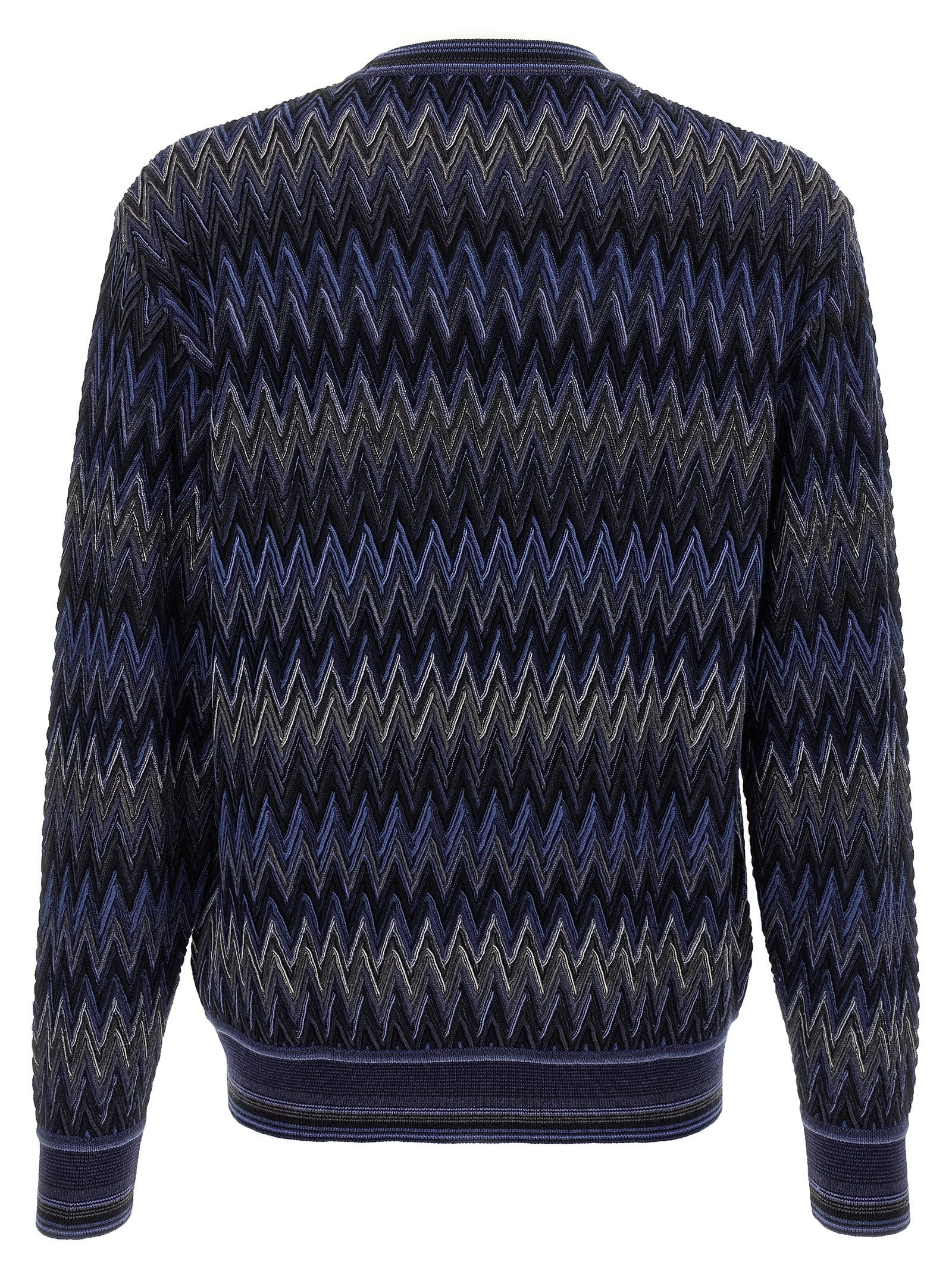Missoni Zigzag Pattern Sweater Blue