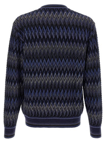 Missoni Zigzag Pattern Sweater Blue