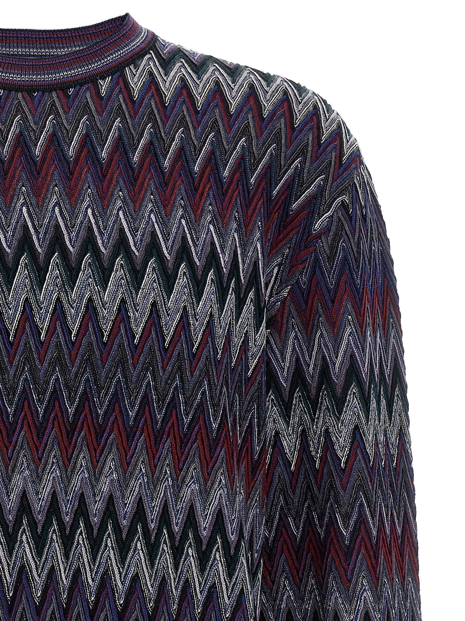 Missoni Zigzag Pattern Sweater Blue