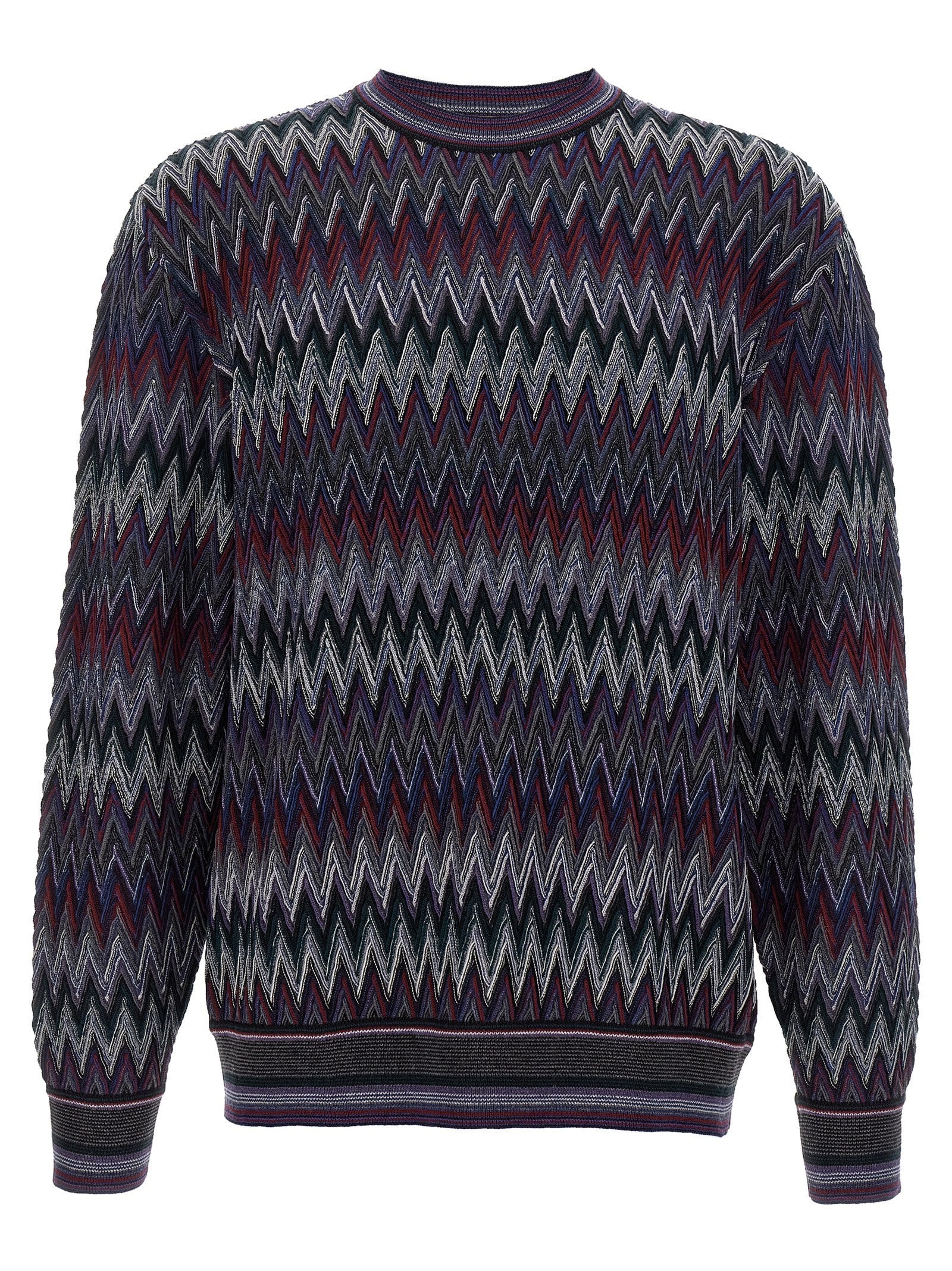 Missoni Zigzag Pattern Sweater Blue